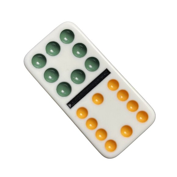 Double Twelve Dominoes Replacement Tile 8 10 Color Dot mq - Picture 2 of 3
